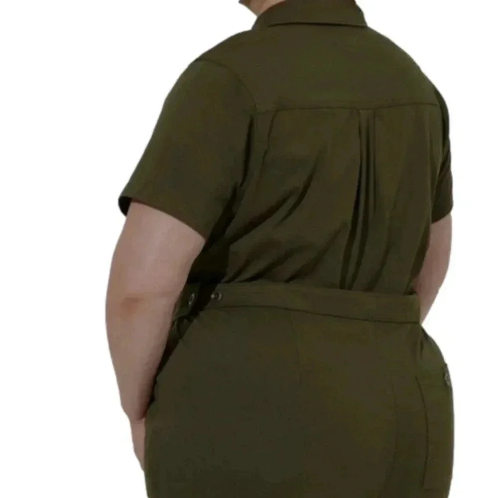 Torrid Green Twill Plus Size Jumper Size 18 - Picture 4 of 6
